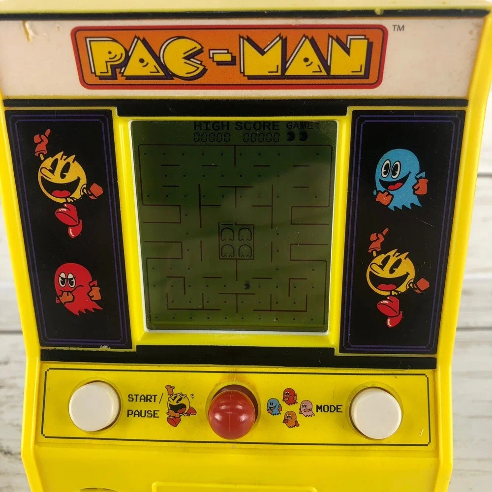 Basic Fun Pac-Man Mini Arcade Game Handheld Retro LCD Console 09521 Yellow